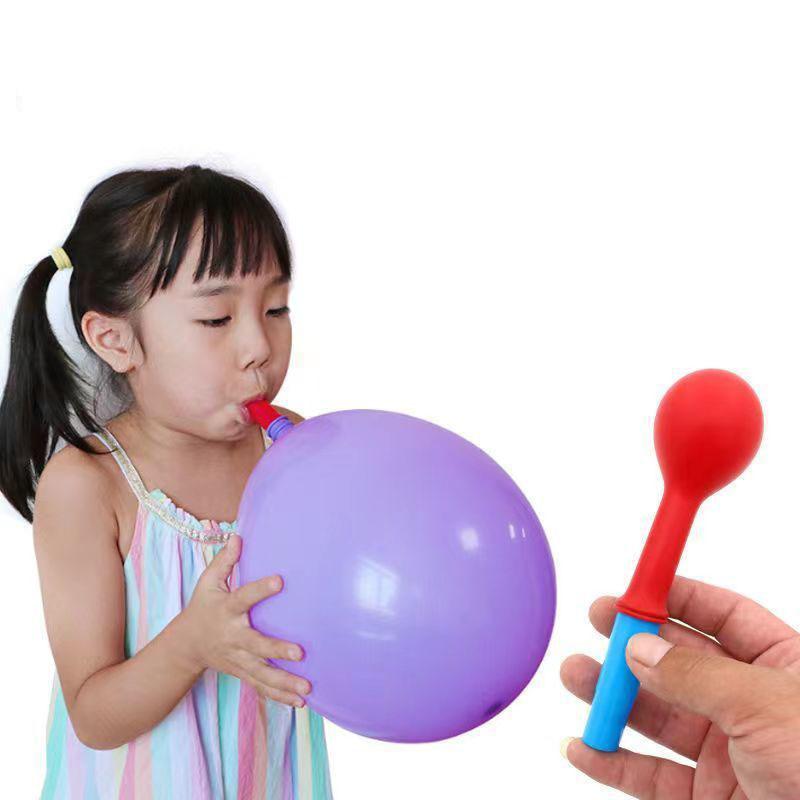 Wedding Baby Birthday Party Balloon Blowing Decoration Supplies Lung Function Exercise Balloon Blowing Nozzle Inflating Tool