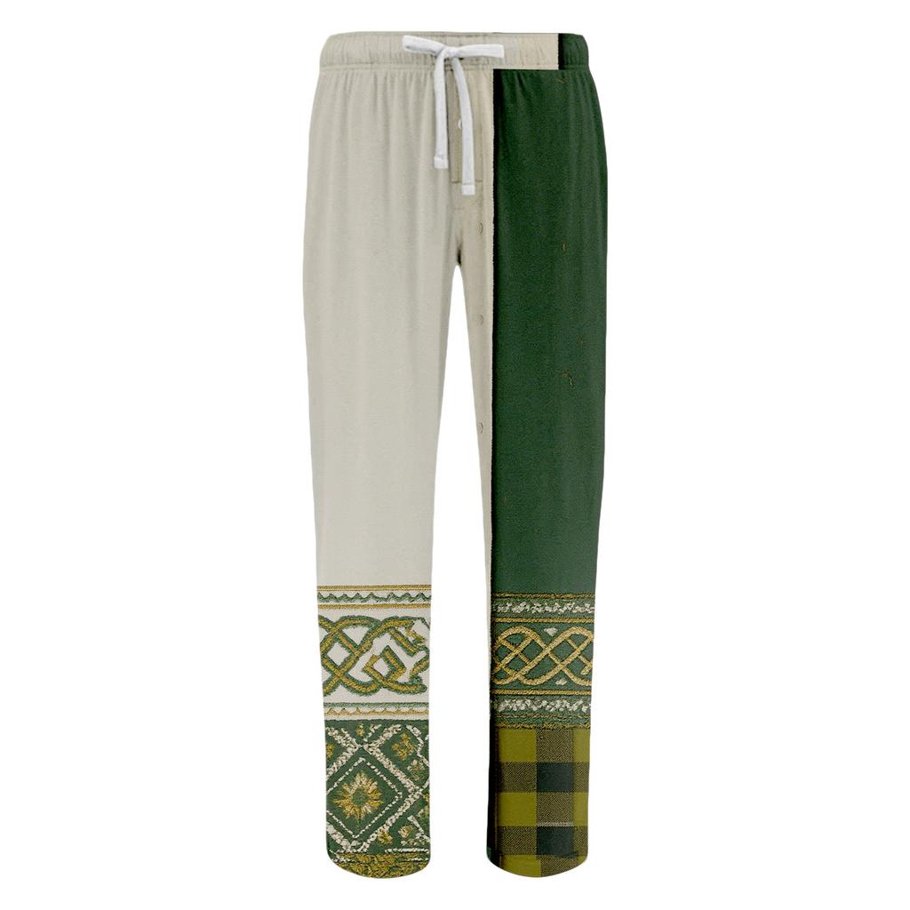 Gestreifte Pyjamahose Nachtwäsche Lässig Kordelzug Elastischer Bund Hose Bequem Gerade Yoga Lockere Hose
