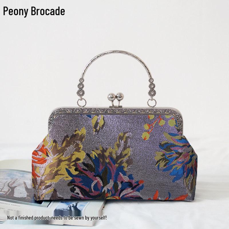 Short Style Handbag Material Kit - Handmade, Multiple Styles, Square Clasp Bag, Includes 20 Needles