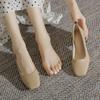 2024 Herbst neue Damenmode bequeme quadratische Zehenpartie flacher Ausschnitt Retro lässig niedriger Absatz Slipper