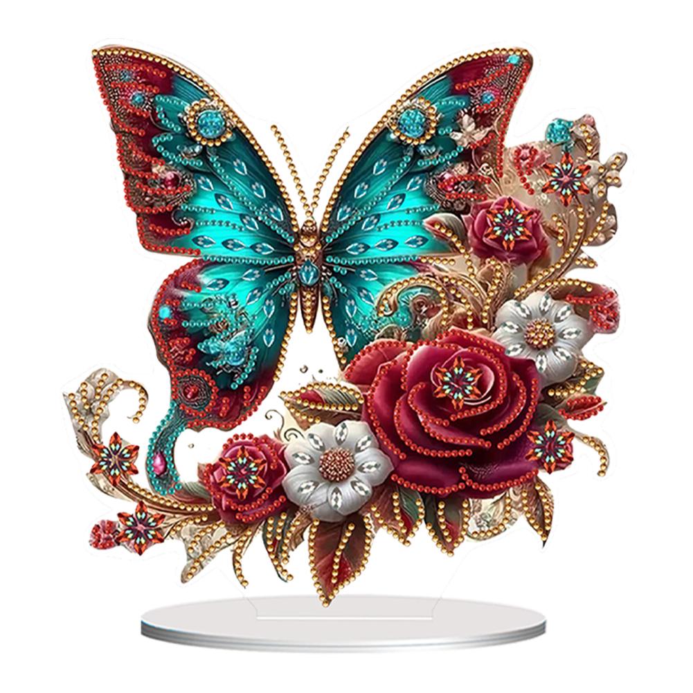 Acrylic 2D Flat DIY Double-Sided Desktop Diamond Art Kits Diamond Painting Desktop Ornaments Kit for Home Office Desktop Decor