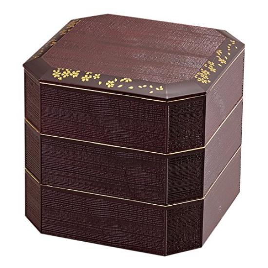 

Яманака Обожженный Размер с Тамари Лаковой Посудой, Кедр, Трехъярусная Коробка, 5.0, Сакура, M12471-2