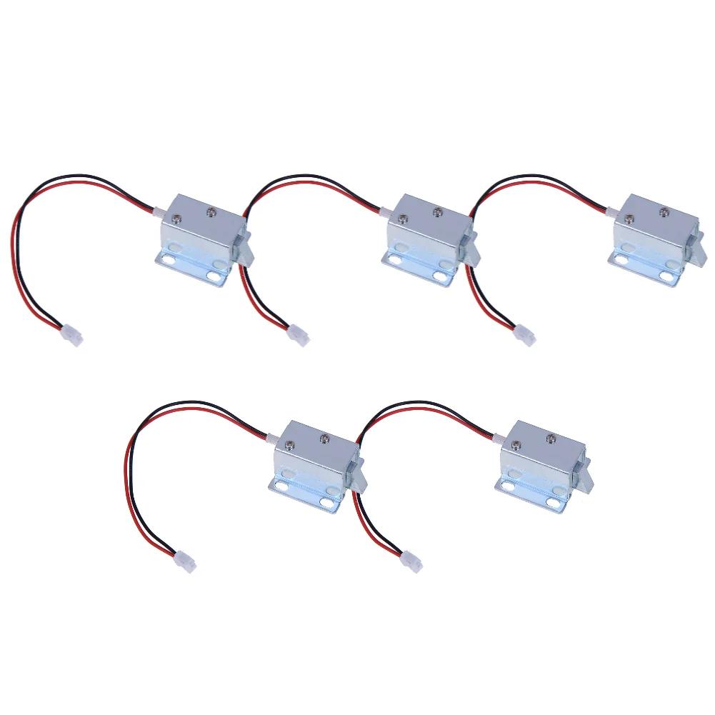 DC 12V Kleines Elektromagnetisches Schloss Aufbewahrungsschränke Elektronisches Schloss Elektrischer Riegel Schublade Aktenschrank Schloss für Schulen Banken