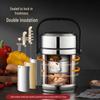 maxcook 304 Stainless Steel Double-Layer Insulated Lunch Pot