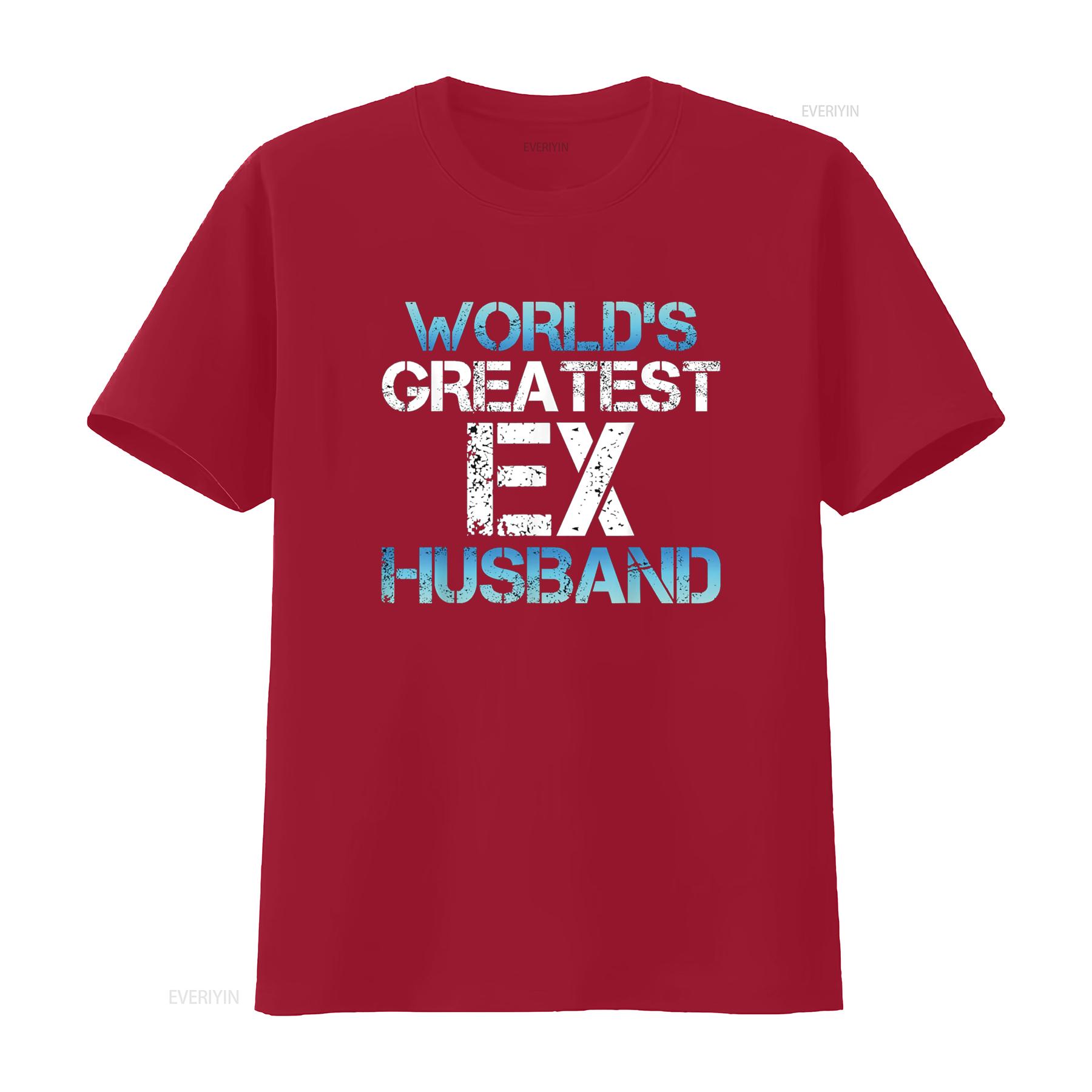 

Greatest Ex Husband Funny Divorce Party Divorcee Men T Shirt vintage Washed designer clothes homme Breathable Casual Soft S