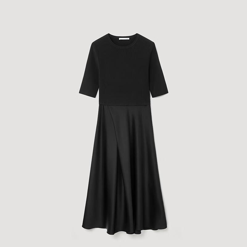 OVVOVV Women's Casual Spliced A-Line Dress