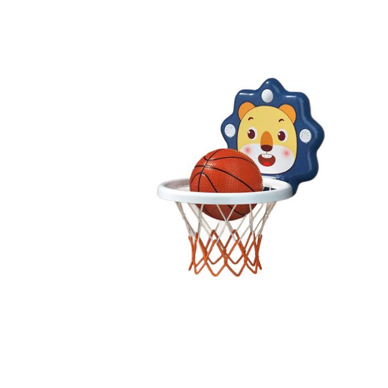 Kids' No-Drill Indoor Basketball Hoop with Suction Cup for Silent Play