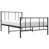 VidaXL Cadre de lit métal avec tête de lit-pied de lit noir 90x190 cm 352490