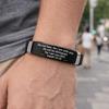 Silicone Material Christian Faith Bracelet Black Stainless Steel Inspirational Bracelet  Unisex