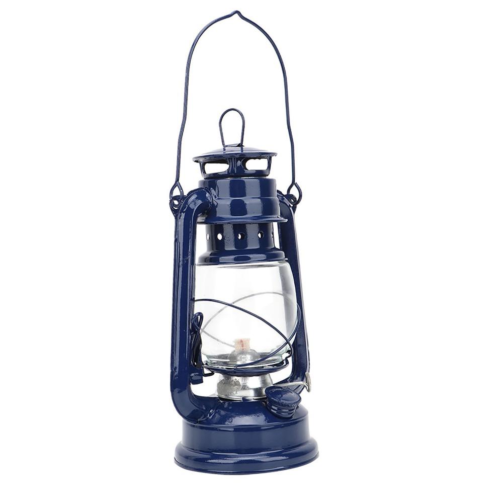 Retro Iron Lantern Windproof Hurricane Lantern Oil Lamps Vintage Kerosene Lamp Party Pub