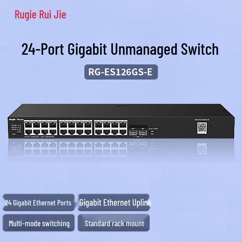 

Ruijie RG-ES126GS-E 24-Port Gigabit Non-Managed Switch