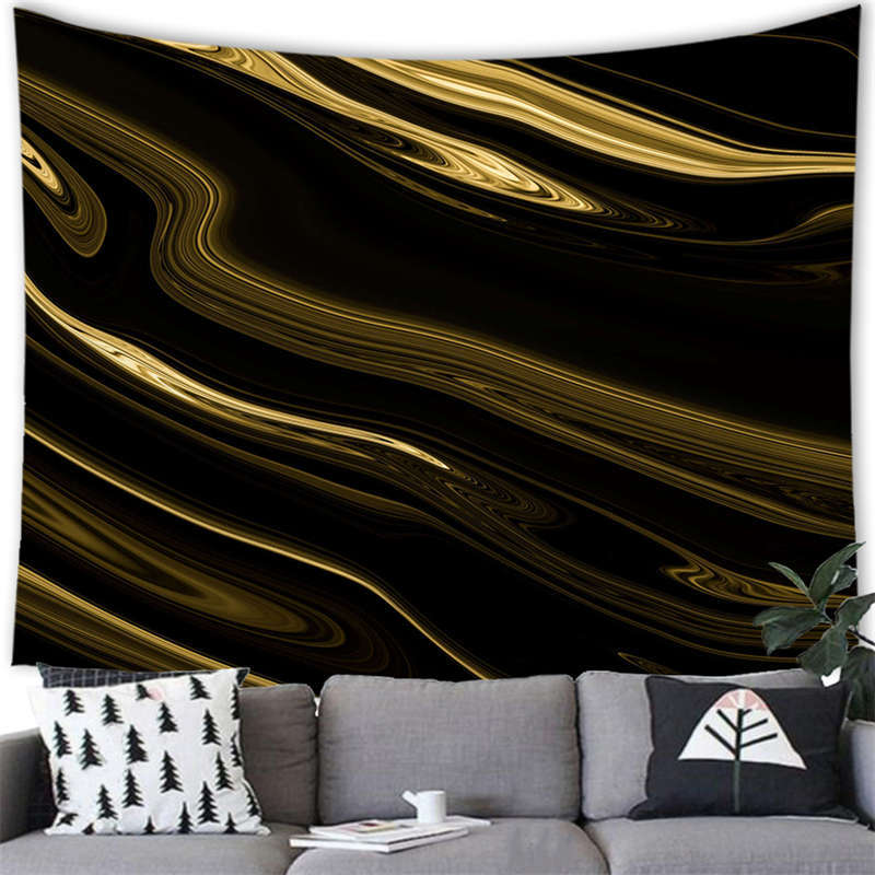Silk-Textured Pigment Blending Digital-Printed Polyester Tapestries Living Rooms Bedrooms Macrame Wall Hanging Room Decor
