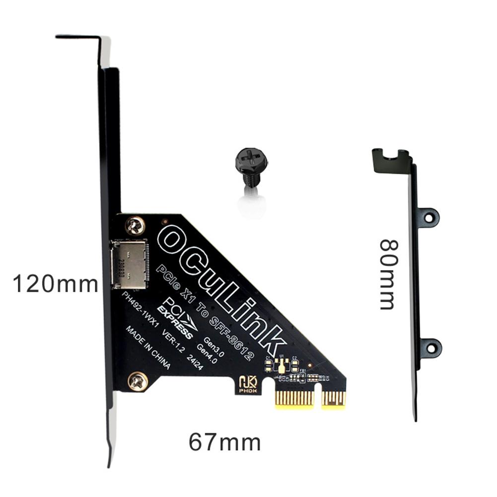 PCIe To SFF 8611&8612 Adapter Card PCI Express PCI-E X4/X1 SSD Convert Card Support PCle4.0 PCIe OCuLink SFF-8612 Adapter Card
