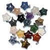 3Pcs Natural Stone Star Pendants 21×23mm Five Pointed Gemstone Charms With Silver Bail For DIY Necklace Jewelry Making