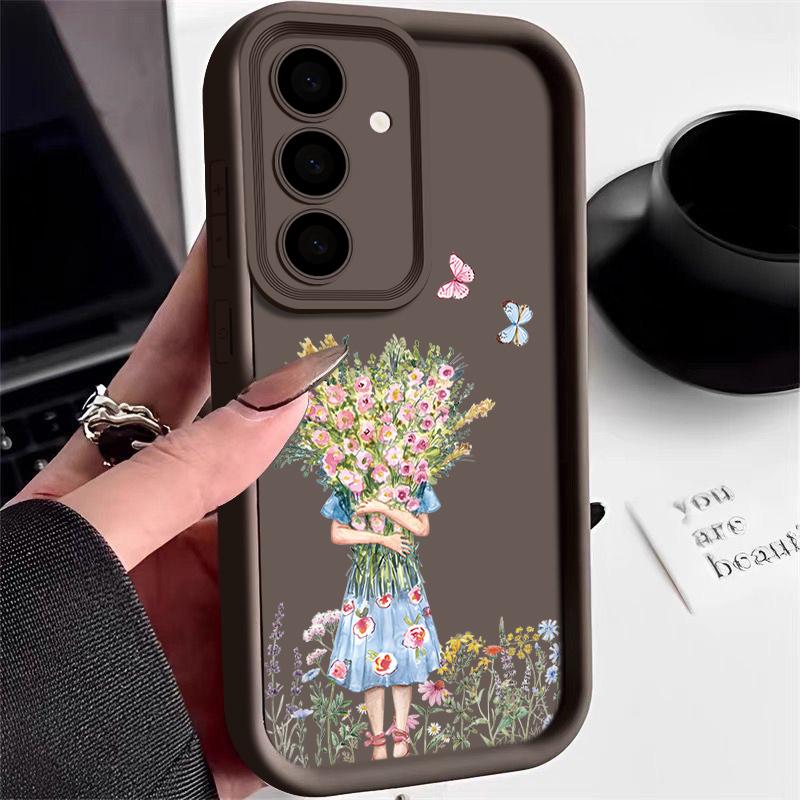 Чехол с цветочным принтом для Samsung S24 S23 Ultra S22 S21 S20 FE A55 A54 A53 A52 A35 — фото 11