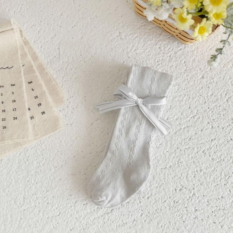 Girls Bow Pantyhose For Baby Sweet Style Princess Socks Thin Mesh Bottom Pantyhose For Girls Breathable Cute Summer