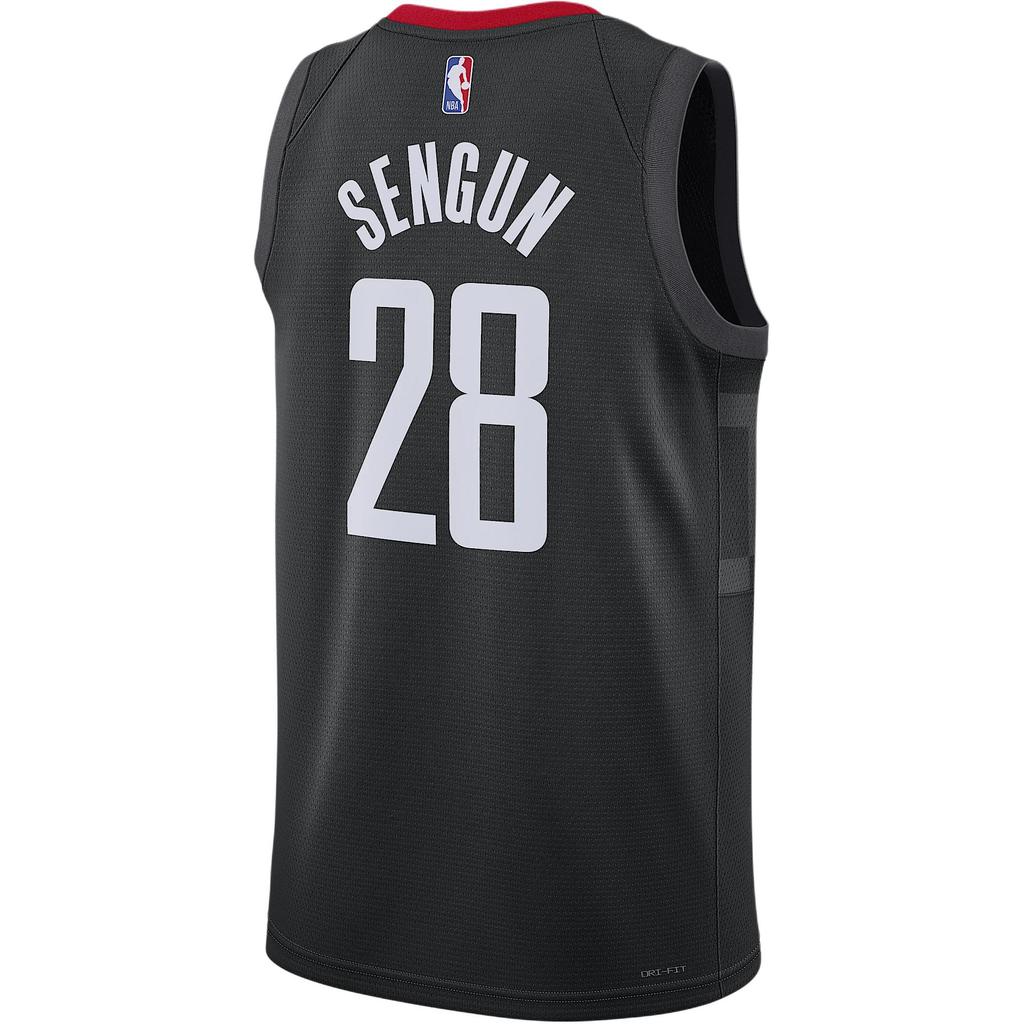 Jordan X NBA Houston Rockets Swingman Statement Edition Dri FIT Basketball Jersey Men's Black/Coal Black DO9527-015