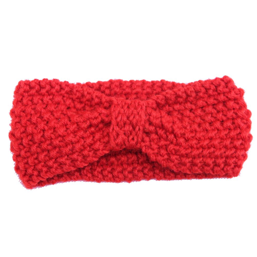Cute Bowknot Style Kids Headwear  Girl Toddler Knitting Bow Headband Hair Band Accessories Winter