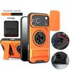 For Magsafe Magnetic Car Mount Ring Soft TPU + Hard PC 2-in-1 Phone Case For iPhone 17 Pro Max 15 13 12 14 16 Pro Max Back Cover