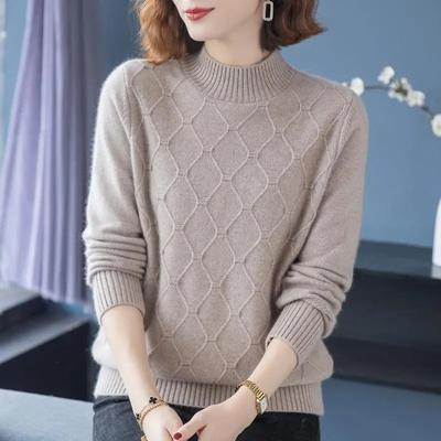 Winter Neue Bequeme Pullover Weibliche Hälfte Rollkragen Unterhemd Langarm Ärmel Ärmel Lose Kurze Pullover Außerhalb Der Pullover Damen Bluse