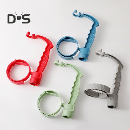 Beverage Handle with Bottle Opener Adjustable Bottled Drink Carrier Grip Pouring Handle Reusable Cola Soda Water Bottle Plastic Grab Handle