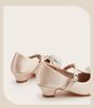 2025 Winter Crystal Flower Bow High Heels for Girls - Pointed Toe Leather Shoes for Small and Medium Children