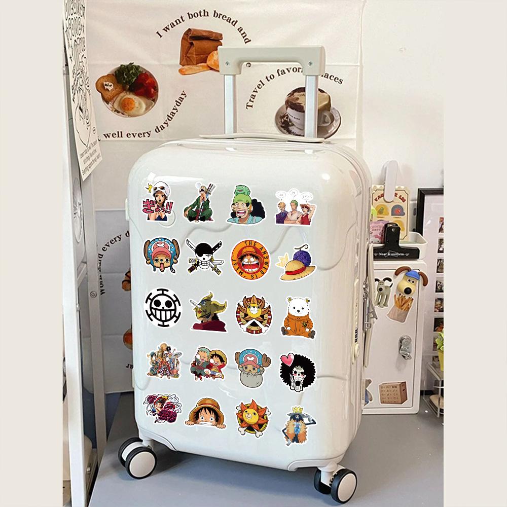 50 One Piece Stickers - Cartoon Anime Luffy & Zoro Decorations for Phone Cases & Water Bottles