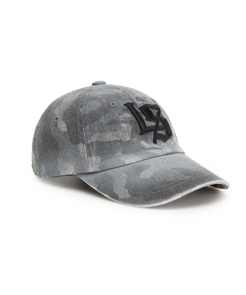 Leubase Gothic Logo Washed Ball Cap_Gray Camo