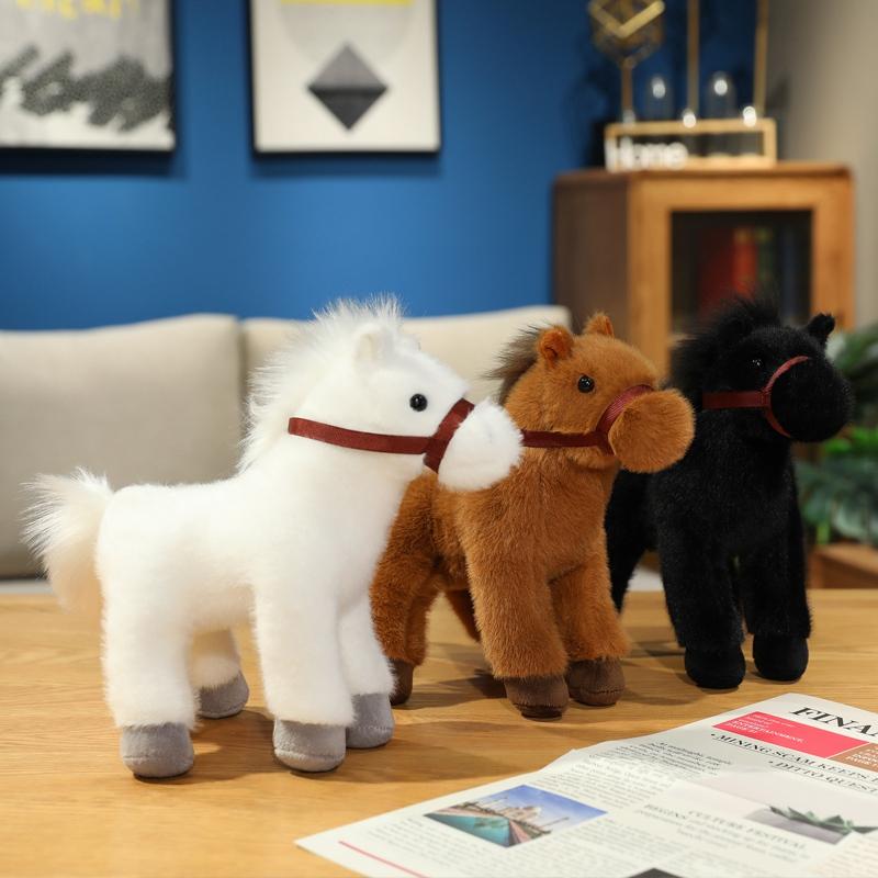 23cm/9.06in Cute Horse Doll Horse Stuffed Animal Birthday Party Favors Girl Boys Cartoon Pony Plush Toy Home Decor Companion Toy