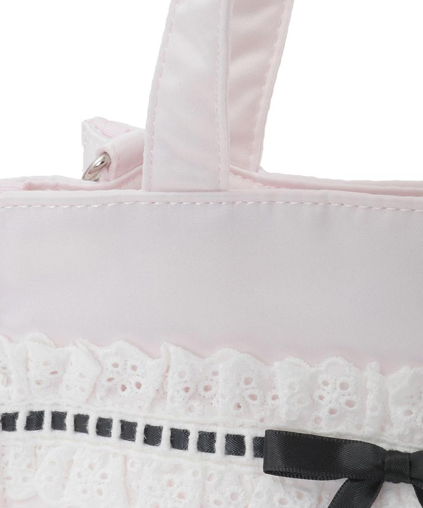 Maison de FLEUR Cotton Frill Tote Size Tote Bag 08001002700 2-Way Bag, Pink, F,