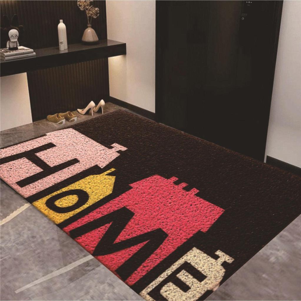 American Style Door Mat - Cuttable, Dirt-Resistant Silk Loop for Entrance & Hallway, Easy to Clean Foot Mat