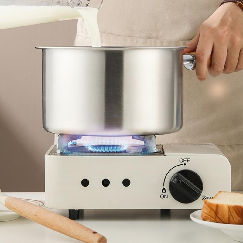 Professional Kitchen Fryers Set with Lid Strainer Basket and Cooking Tongs Wood Handle for Heat Protections Home Use