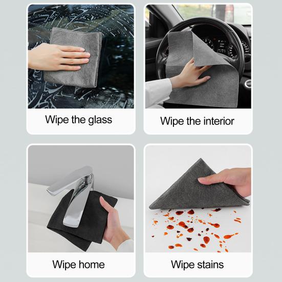 Cleaning Rag Anti-deformed No Trace Lint Free Household Magic Metal Glass Mirror Washing Cloth Daily Use