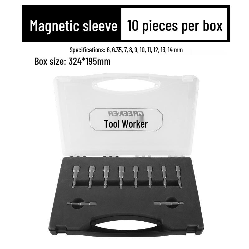 80mm Hex Socket Wrench Set with Air Impact, Extension Bit Holder, and Gauge for Electric Drills