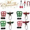 Conjunto de Coleira e Arnês Externo de Natal para Répteis e Pequenos Animais para Lagartos, Chinchilas, Esquilos e Porquinhos-da-Índia