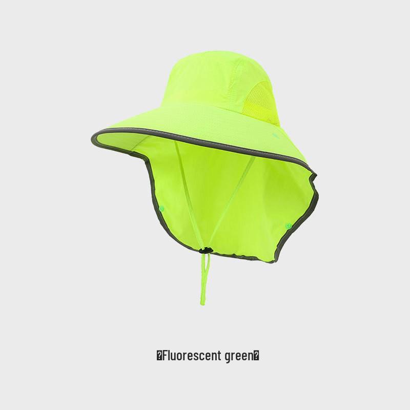 Herren Sommer Sonnenschutz Fischerhut mit breiter Krempe, Nackenschutz und Netzeinsätzen an den Seiten für Outdoor-Aktivitäten