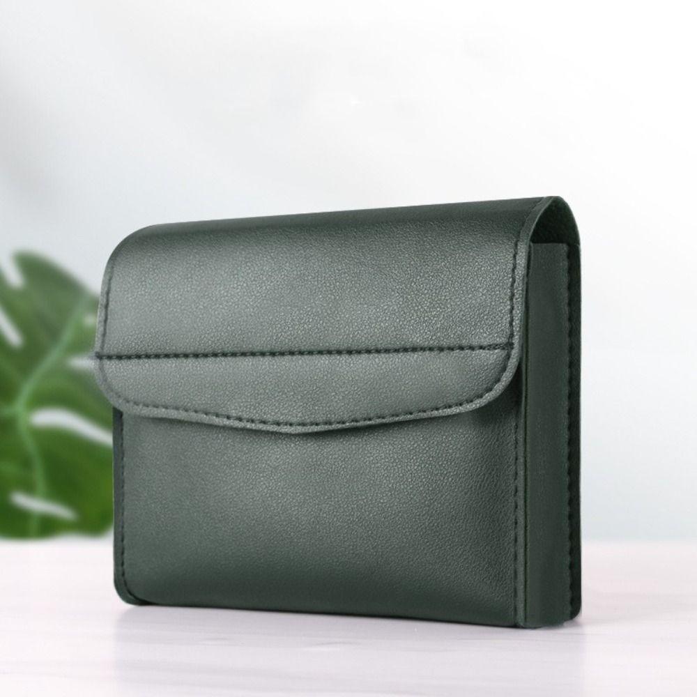 

Waterproof Mouse Data Cable Bag PU Leather Storage Pouch Portable Laptop Power Storage Bag Charger зелений