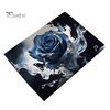 Realistic Rose Bathroom Rug 3D Floor Mat Flower Pattern Non-Slip Bath Anti-slip And Butterflies for Entrance Bedroom Living Room Butterfly Design