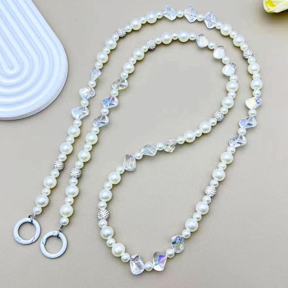 Pearl/Irregular Beaded Pearl Phone Strap Hanging Decoration Anti-lost Wallet Necklace Chain Universal Beaded Phone Lanyard