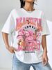 A Beautiful and Shining Worldprinting Women T-Shirt Casual Loose Tshirts Street Fashion Tee Shirt Hip Hop Summer T Shirts