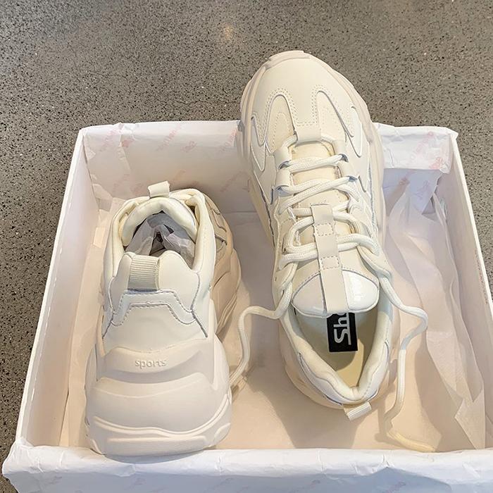 

Новые женские кроссовки 2024 весна осень мода толстая основа черный на открытом воздухе спорт бег фитнес ходьба обувь роскошный дизайнер 40 белый