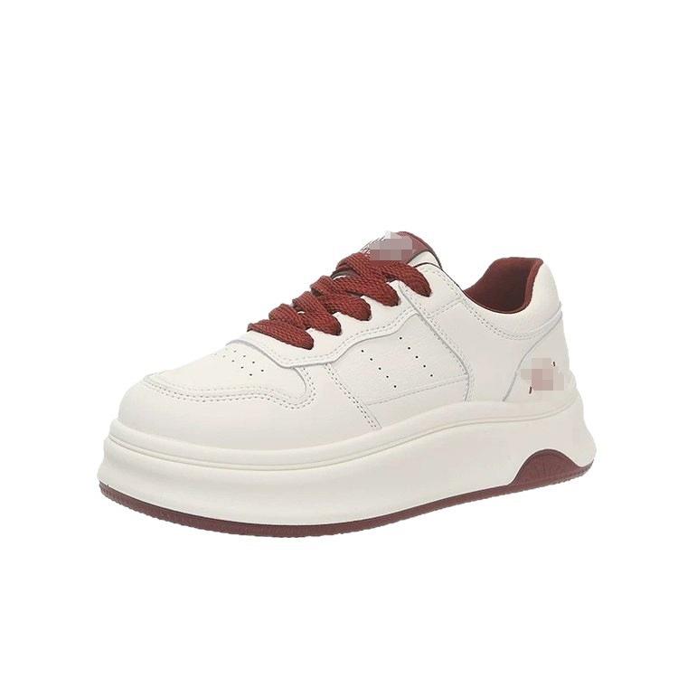 Vielseitige Samt-Plateau-Schuhe in Weiß für Damen Herbst und Winter 2025 neue Mode erhöhend lässig Ins Tide Sports-Board-Schuhe