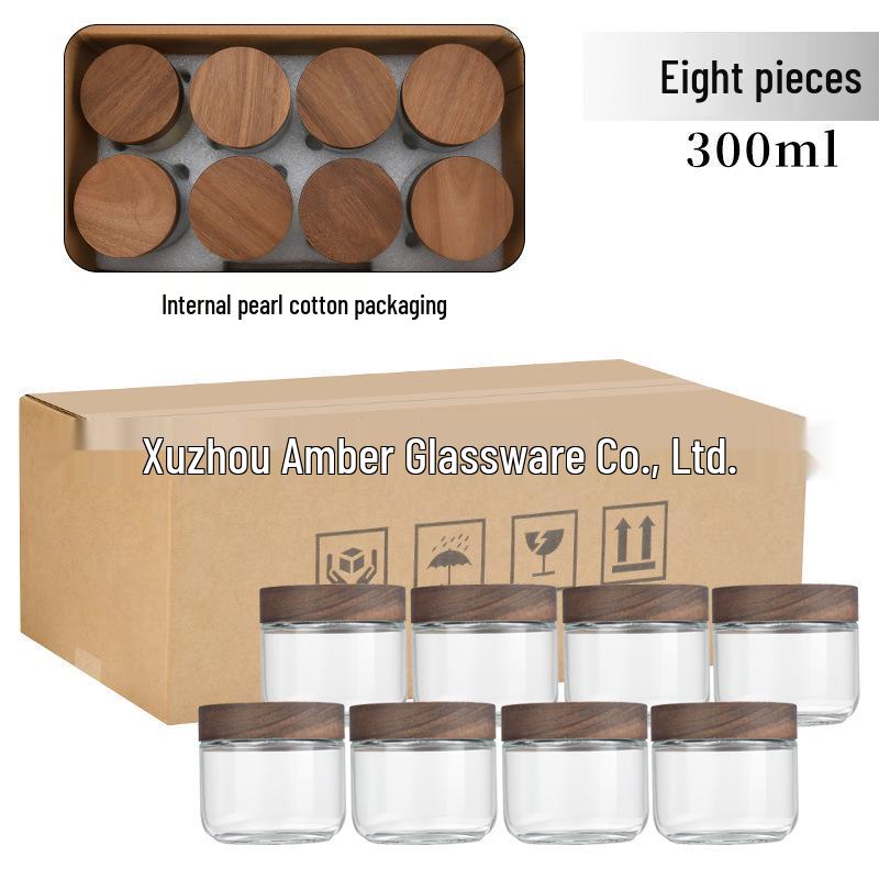 Large Glass Storage Jar with Bamboo Lid, Cereal & Yogurt Container, Sealed Oatmeal Cup