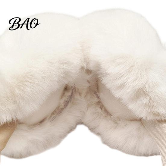 Thick Long Velvet Ear Warmer Women's Winter Muffs, Soft Faux Rabbit Fur Warmers for Breathable Thermal Muffs Sports Commuting, Plush Fluffy