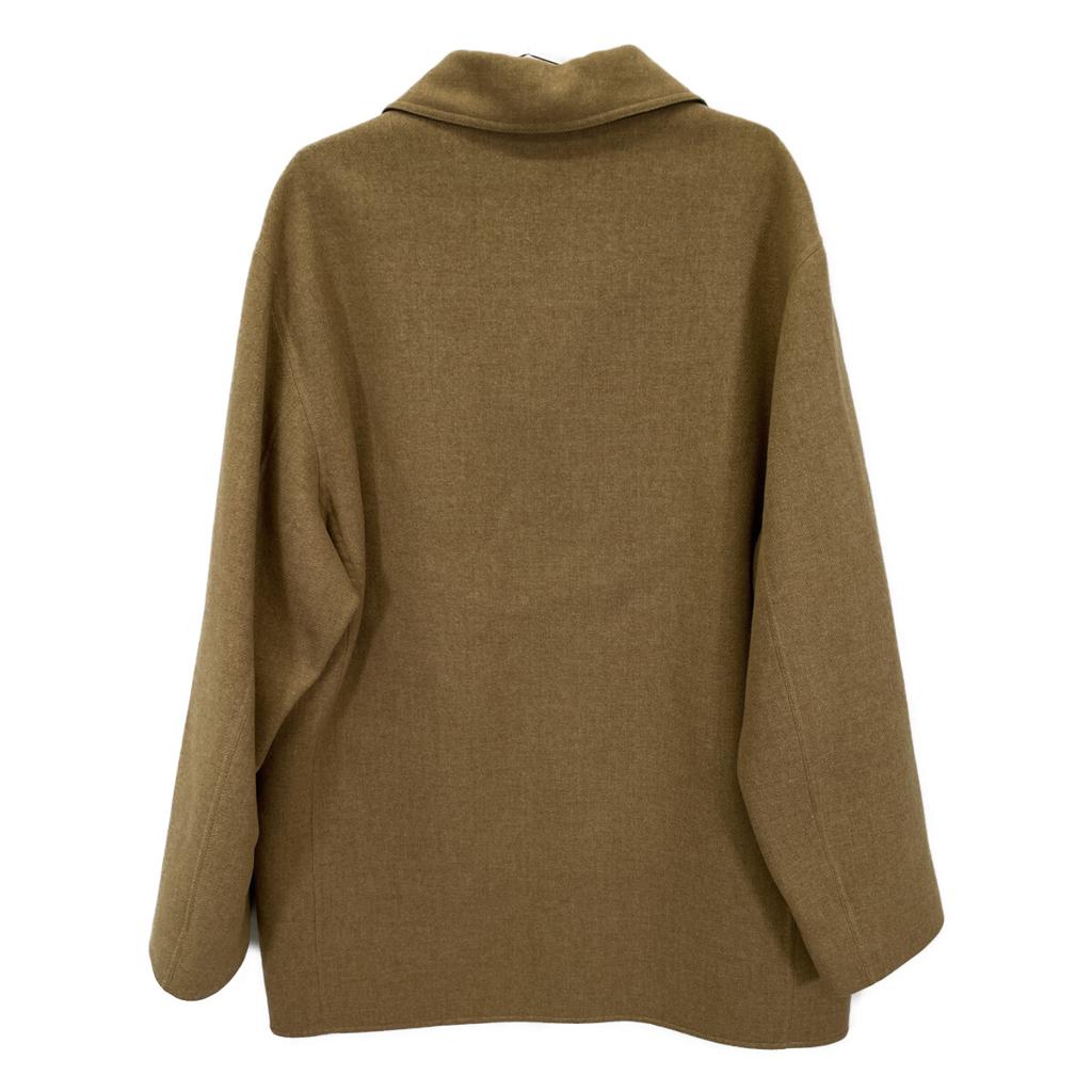 HERNO Brown x Green 100% Wool Soutien Collar Coat coat 52 Brown/GreenUsed