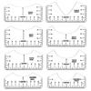 8 stk T-skjorte linjalguide V-halsjusteringsverktøy til senterdesign Måling