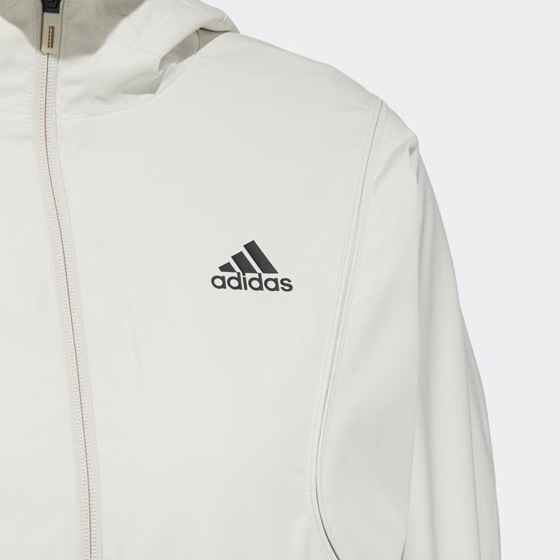 Adidas Sports Hooded Jacket Women Outerwear White HF2467