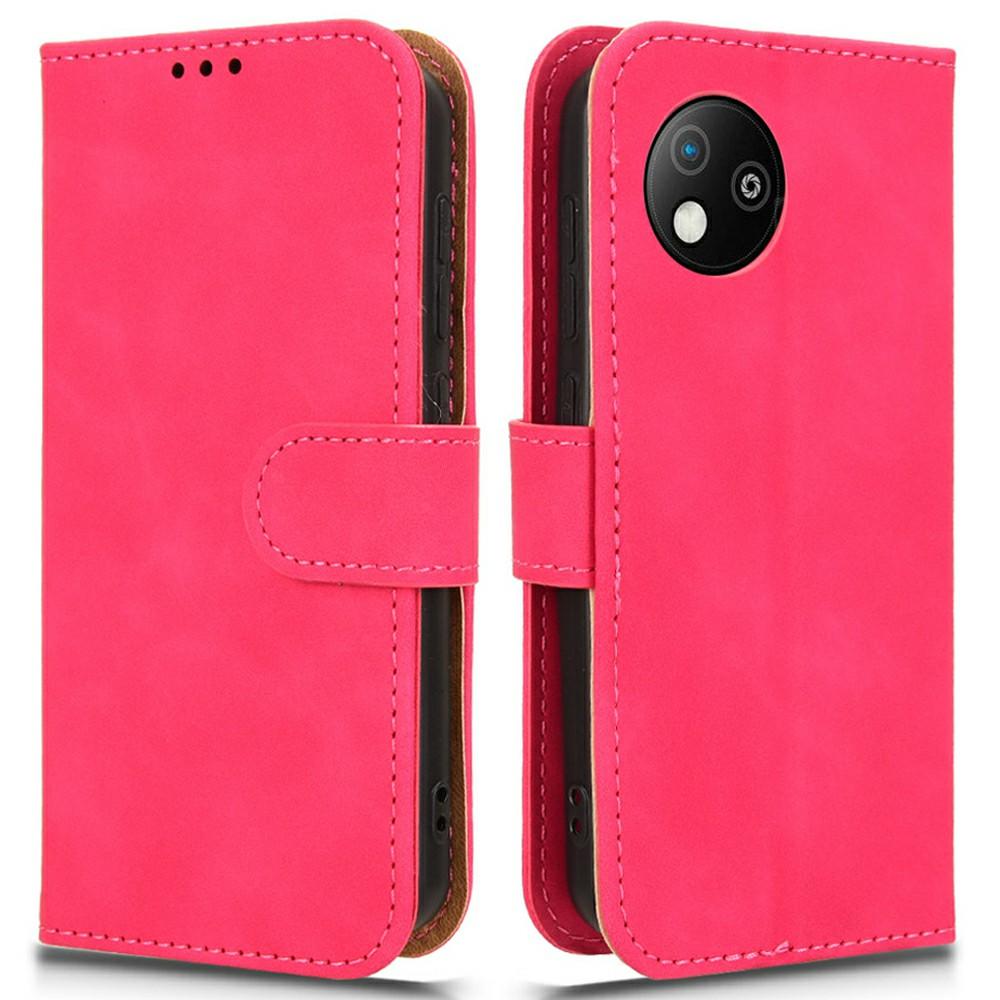 For ZTE Blade A35 Lite Leather Case Skin-Feel Anti-Drop Wallet Flip Phone Cover