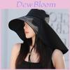 Casquette d'été d'extérieur Protection Solaire avec Cache-nuque Légère en Polyester Pour Femmes
