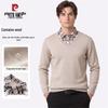 Pierre Cardin Men's Faux Two-Piece Fleece-Lined Wool-Blend Sweater